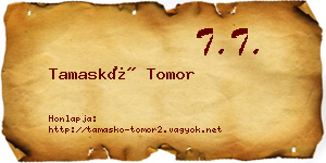 Tamaskó Tomor névjegykártya